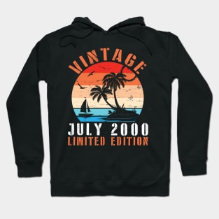 Vintage July 2000 Ltd Edition Happy Birthday Daddy Mom Uncle Brother Husband Cousin Son 20 Years Old Hoodie